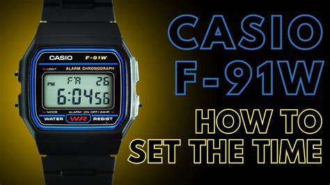 how to set date on casio watch with three buttons|How to set the time and date on a Casio F91W .